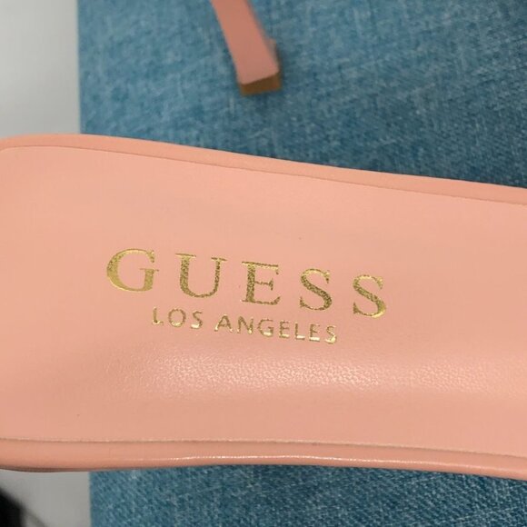 NWT Guess Factory Pastel Pink Sydni Cushioned Slide Heels with Box size 10 - Picture 10 of 16